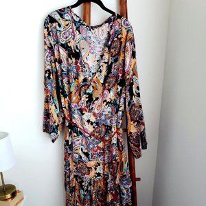 Boho Paisley Floral Dress